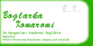 boglarka komaromi business card